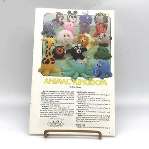 Vintage Thread Crochet Patterns, Animal Kingdom Stuffed Toys 1983 Annies Pattern